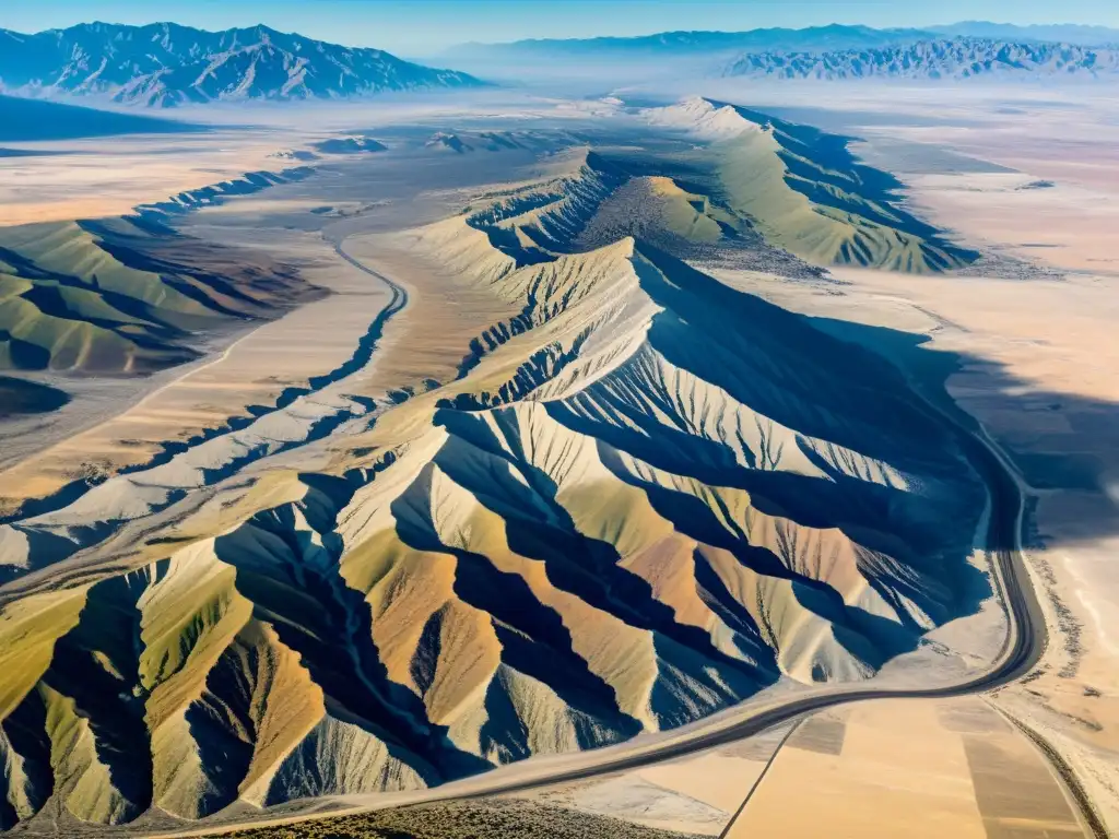 La Impactante Fuerza del San Andreas Fault Imagen aérea de alta resolución muestra la impactante vista de la Falla de San Andrés, revelando la fuerza geológica de la tectónica de placas