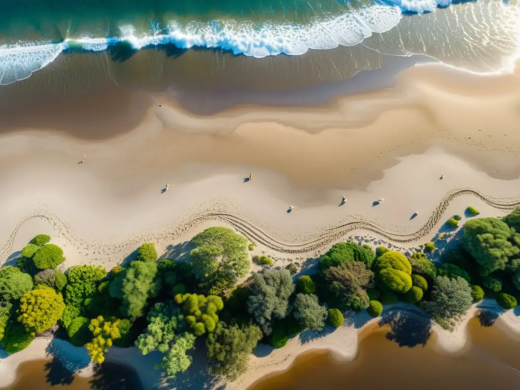 Costa diversa en 8k: microclimas y naturaleza Imagen de diversidad de microclimas costeros en una playa del mundo, con vegetación variada y arena detallada