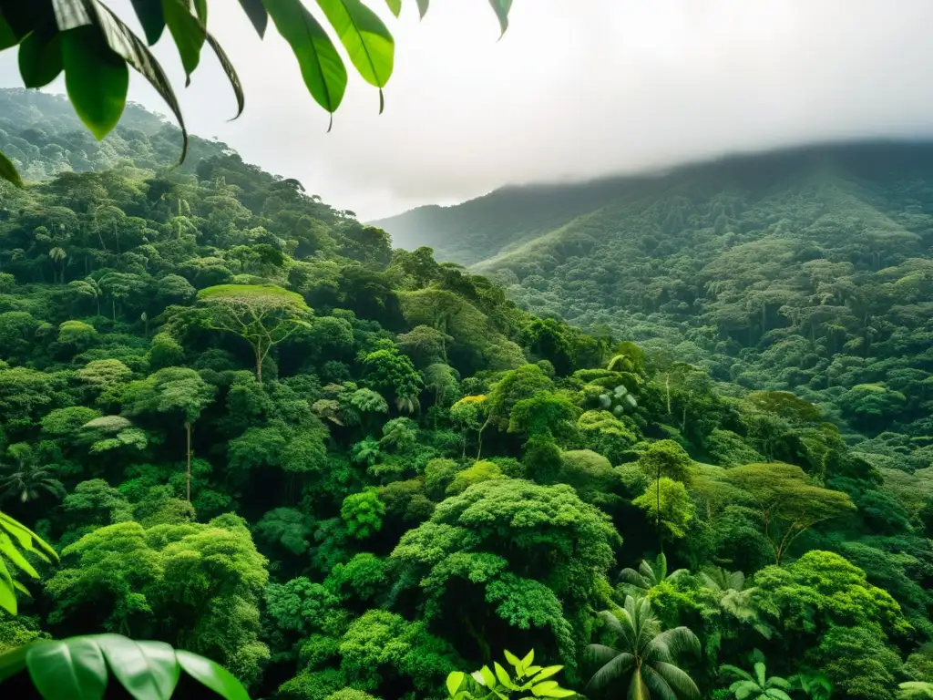 Selva exuberante de Costa Rica: biodiversidad y vida silvestre Imagen de la exuberante jungla de Costa Rica, con biodiversidad de flora y fauna