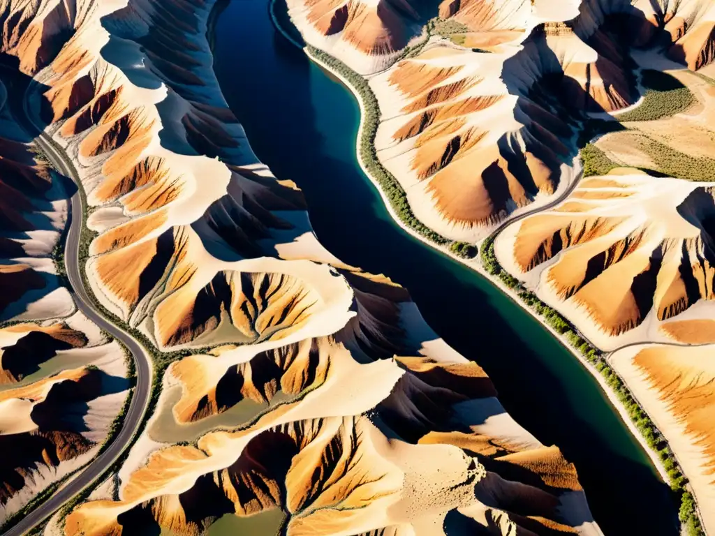 Espectacular paisaje geológico: luces y sombras en la naturaleza Imponente paisaje geológico, muestra procesos de erosión y renovación geológica en la tierra rocosa