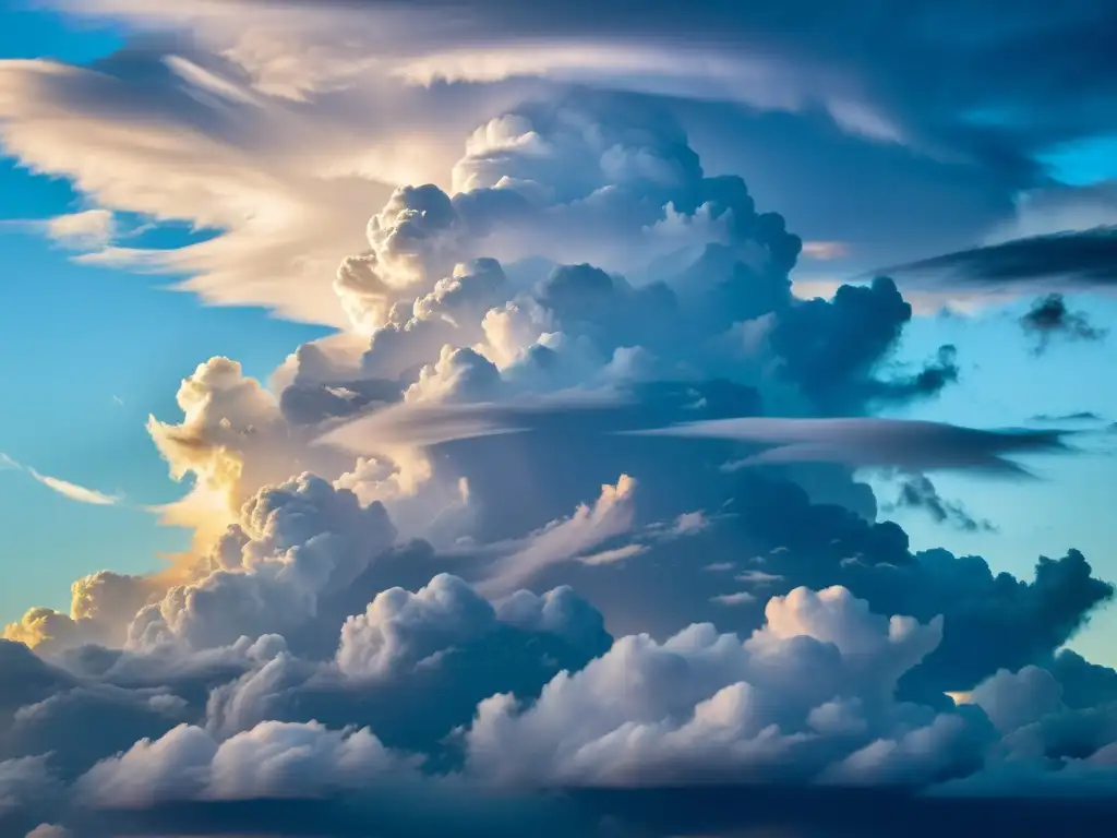 Imponente formación de nimbos amenazantes Imponentes nubes nimbostratus presagian tormentas con su densa textura y atmósfera cargada