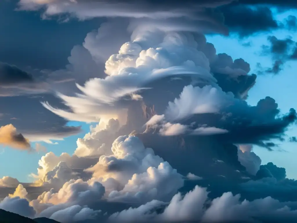 Nimbostratus: Impresionante vista en 8k Nubes nimbostratus de aspecto ominoso y poderoso, con detalles en alta resolución que permiten predecir tormentas