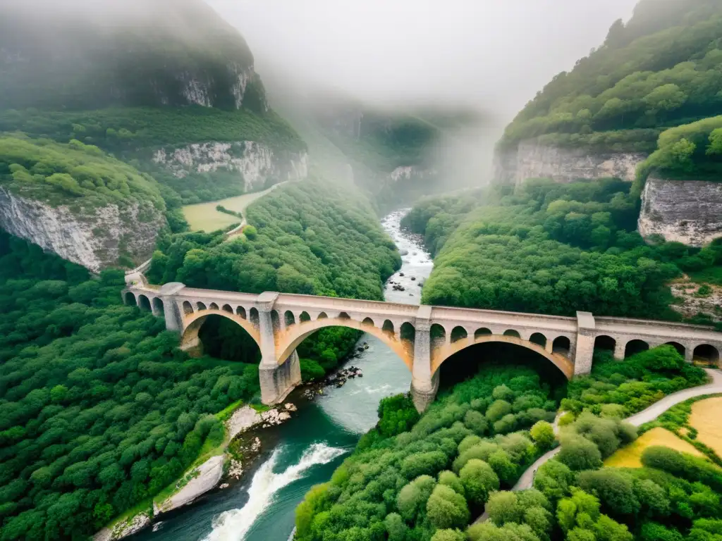 El Puente del Diablo: Misterio y Encanto en España El Puente del Diablo en España, rodeado de naturaleza misteriosa y encantadora, es una escena cautivadora que evoca leyendas puente del diablo Europa