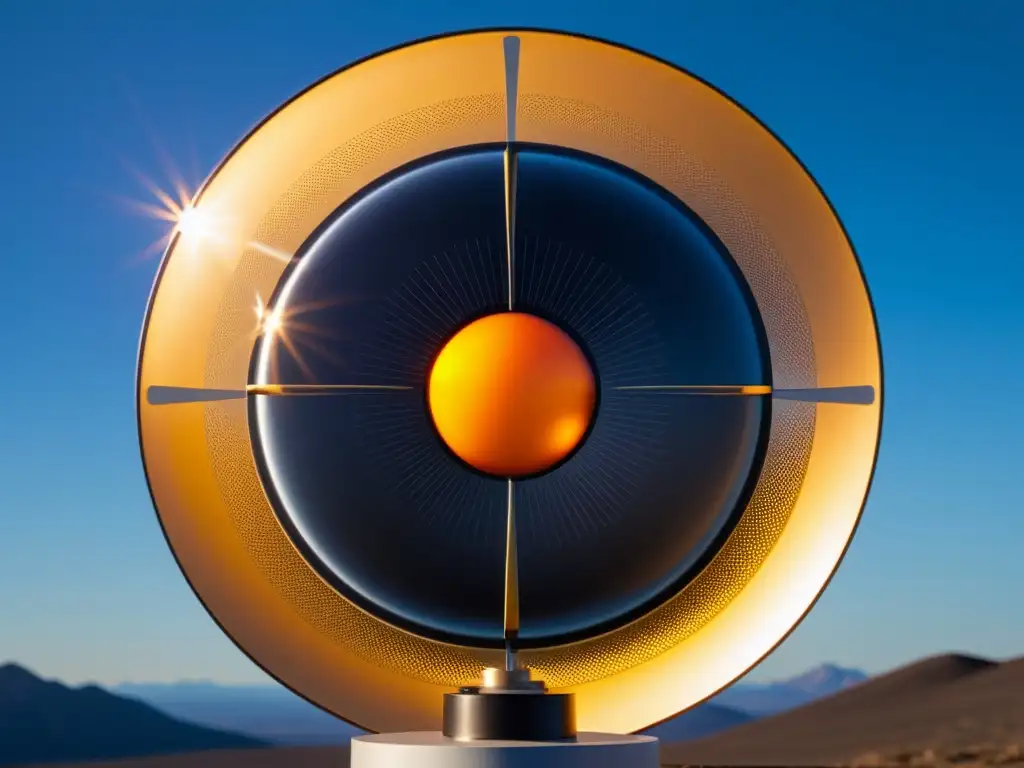 Radiómetro solar de precisión: detalle en 8k Un radiómetro solar de precisión en un día despejado