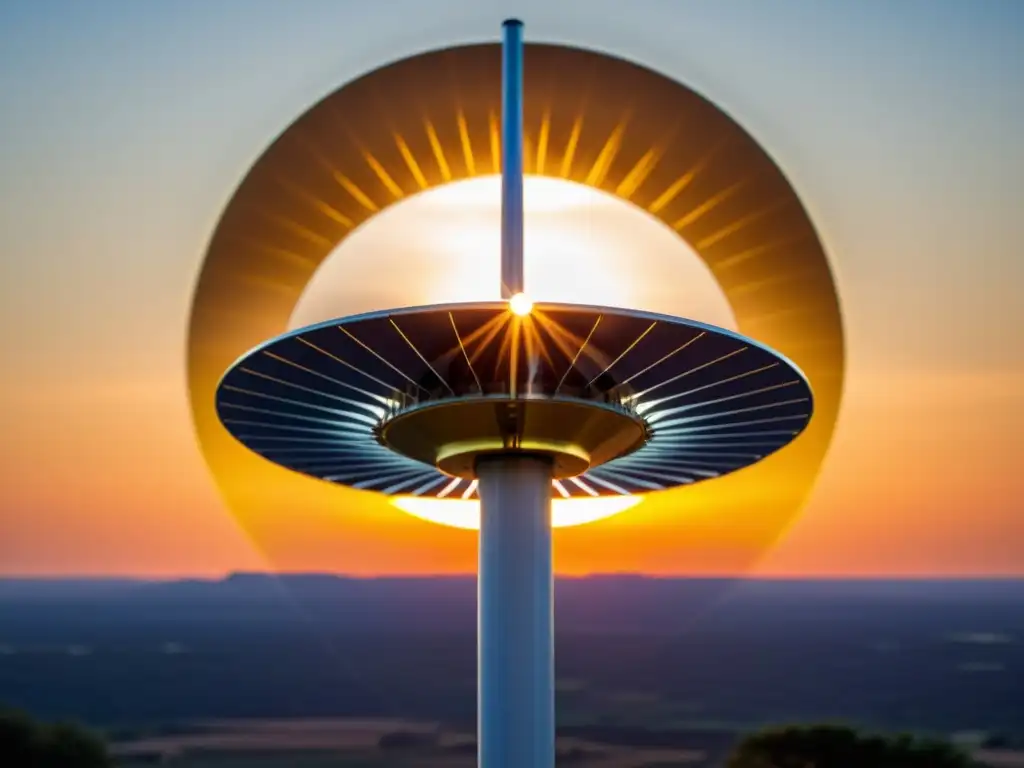 Radiómetro solar: detallada observación científica del sol Radiómetro solar en plataforma de observación científica, capturando detalles de diseño