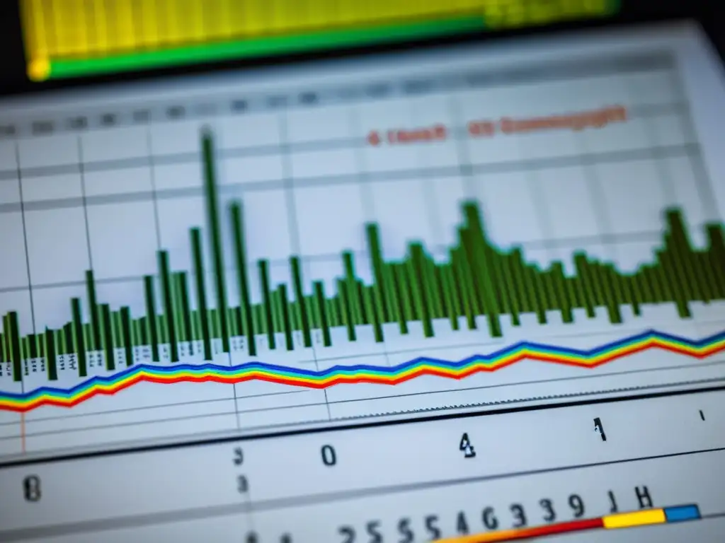Un seismógrafo de alta resolución registra ondas sísmicas con precisión científica en un laboratorio tenue