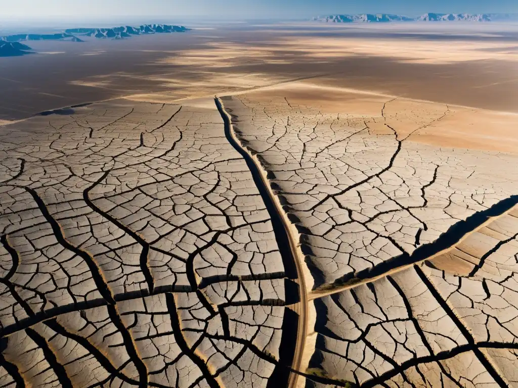 Tierra reseca y agrietada: impacto devastador de la sequía Tierra reseca y agrietada por los efectos de la sequía