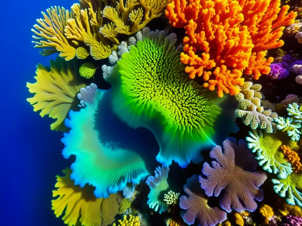 Vibrante arrecife de coral: vida en alta definición Vibrante arrecife de coral con vida marina