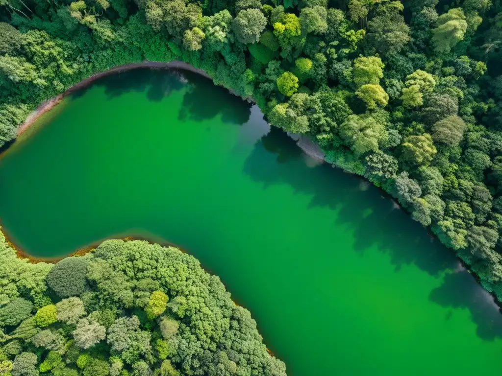 Esplendor verde: imagen satelital de la exuberante selva biodiversa Vista aérea de exuberante selva capturada con tecnología de imágenes satelitales, revelando su compleja biodiversidad y vital aplicación ambiental